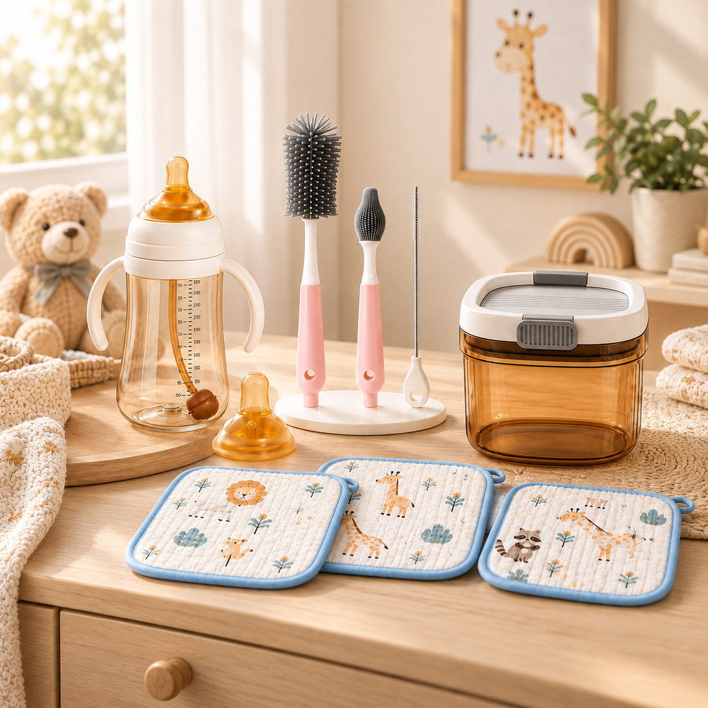 Baby bottle cleaning brushes fordifferent bottle parts